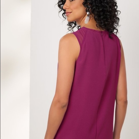 Soft Surroundings PM purple Blouse Tank top Zipper on the back - Picture 8 of 8